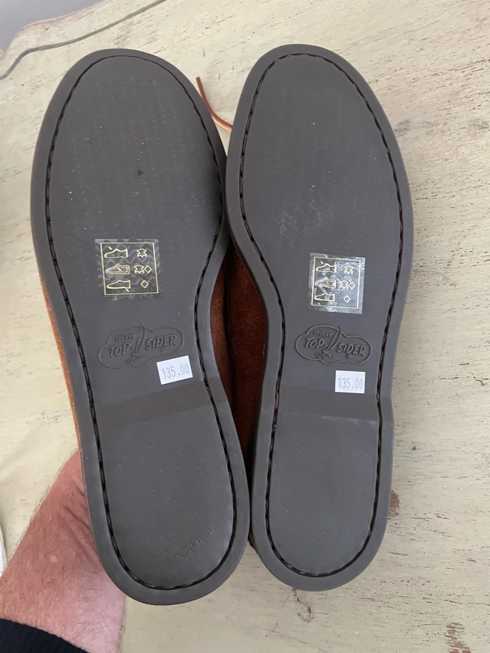 Sperry® X J.Crew unisex two-eye boat shoes in roughout suede Size 9/9.5 $125